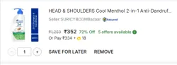 HEAD & SHOULDERS Shampoo 650ml