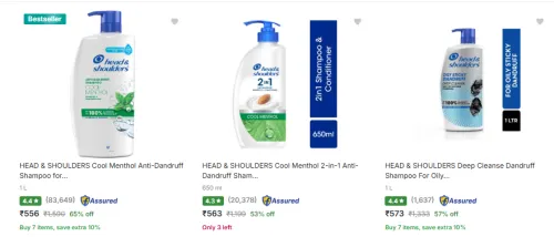Image of Head Shoulders Shampoo @ Up to 65% Discount
