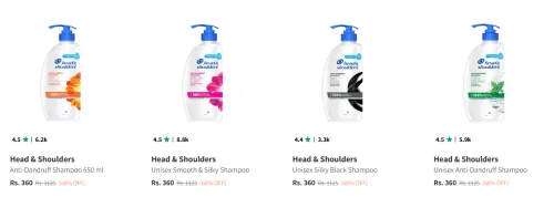 Image of Head & Shoulders Shampoo upto 69% Discount