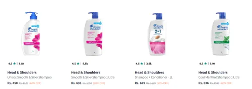 Image of Head & Shoulders upto 60% Discount