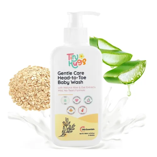 Image of Head to Toe Baby Wash | Gentle with Natural Aloe & Oat Extracts, No-Tears Formula, Mild for Sensitive Skin | 200ml