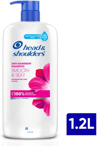 Image of Head & Shoulders Smooth and Silky Anti-Dandruff Shampoo 1.2 L