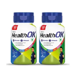 Health OK Multivitamin with Natural Ginseng, Taurine power, Daily Energy 60 tablets