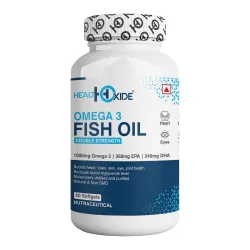 HealthOxide Omega-3 Fish Oil 1000mg Capsules - 60 Count