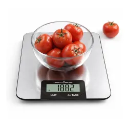 HealthSense KS 25 Digital Kitchen Weighing Machine for Food, 6kg Capacity, High-Precision Sensor, Stainless Steel Platfo