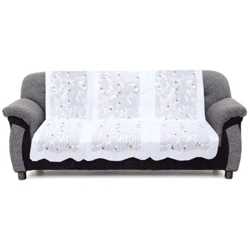 Image of Heart Home Leaf Cotton 3-Seater Sofa Cover