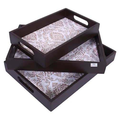Image of Heart Home Nested Serving Trays Set of 3