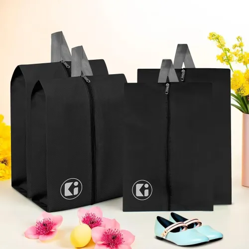 Image of Heart Home Pack of 4 Travel Organizer | Travel Shoe Carrying Bag | 