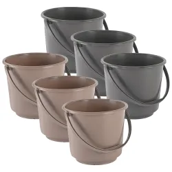 Heart Home Pack of 6 Multi-Purpose 5 Litre Small Bucket