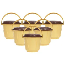 Heart Home Plastic Kitchen Storage Container 5L Set of 6
