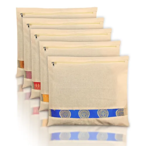 Image of Heart Home Saree Bags | Clothes Bags for Storage | Cotton Wardrobe Organizer