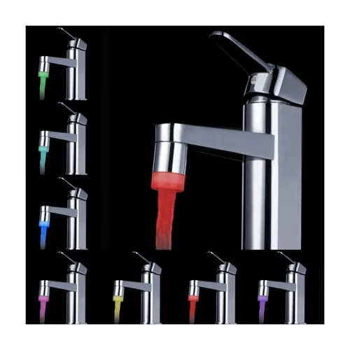 Image of HEAVENGLOW Glow LED Water Faucet Temperature Sensor Light RGB 3 Colors Shower