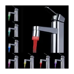 HEAVENGLOW Glow LED Water Faucet Temperature Sensor Light RGB 3 Colors Shower