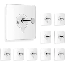Heavy Duty Adhesive Wall Hooks Sticky Hangers Pack 10