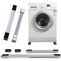Heavy-Duty Adjustable Stand with Locking Casters for Fridge & Washer