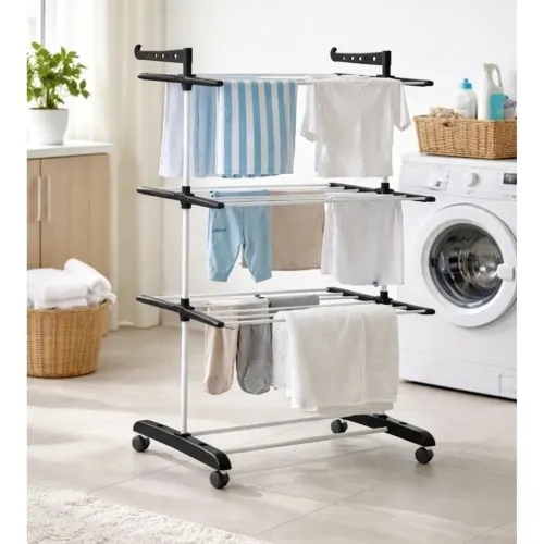 Image of Heavy-Duty Clothes Drying Stand Load Capacity 40 kg