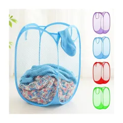 Heavy Duty Laundry Basket Large Round Collapsible Storage Hamper