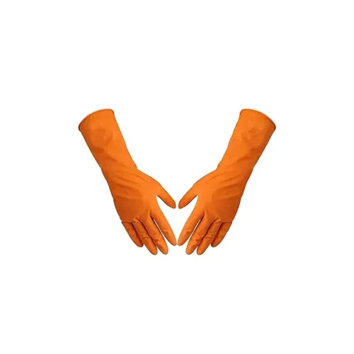 Image of Heavy Duty Rubber Hand gloves (1 Pair) for Dishwashing gardening