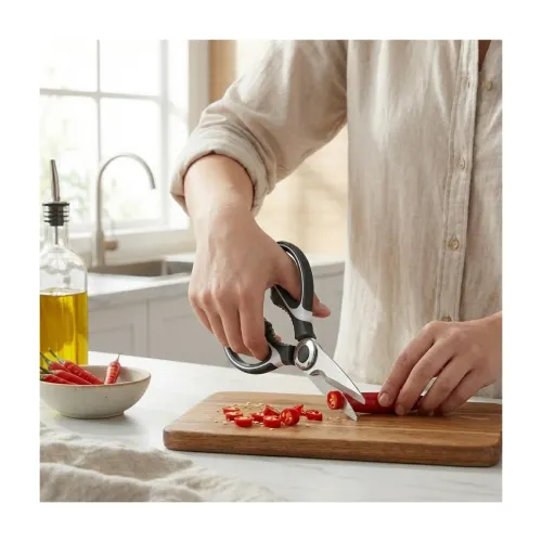 Image of Heavy Duty Stainless Steel Kitchen Shears with Protective Cover