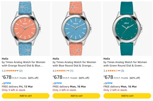 Image of Helix Watches by Timex @ Up to 60% Discount