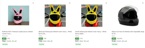 Image of Helmet Covers & Helmets Starting @ ₹164