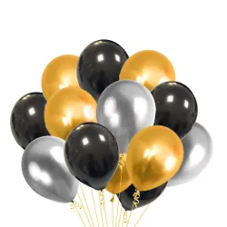 HEMITO Premium Metallic Latex Balloons Pack of 50