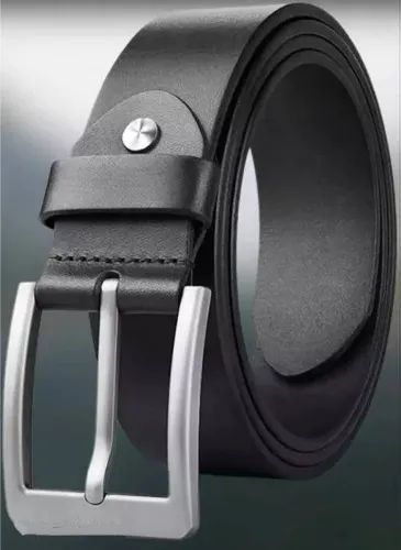 Image of HENEDA  Men Formal Black Artificial Leather Belt