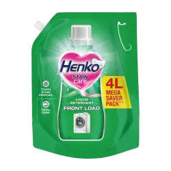 Henko Stain Care Detergent Liquid Front Load Liquid Detergent Fresh Liquid Detergent (4 L)