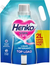 Henko Stain Care Detergent Liquid Top Load Fresh Liquid Detergent (2 L)