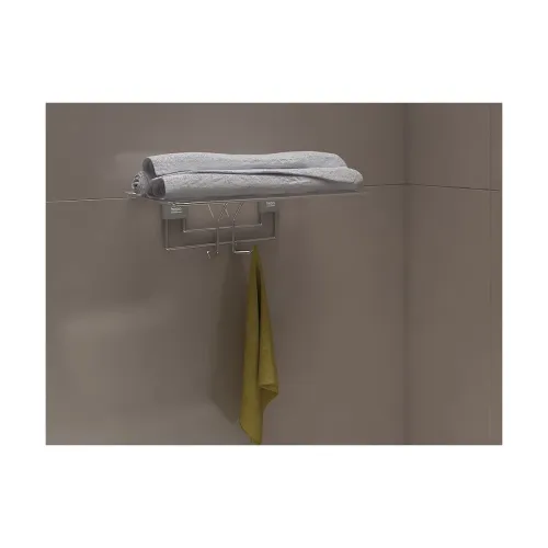 Image of Hepo Bathroom Towel Stand 450mm Silver