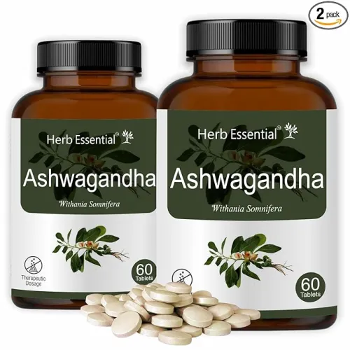 Image of Herb Essential Ashwagandha Tablets, 500mg, 120 Tablets