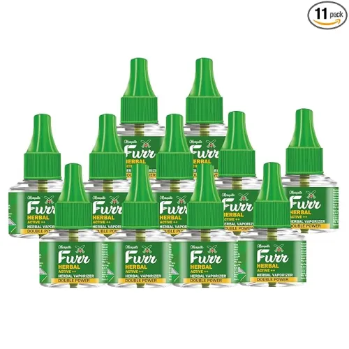 Image of Herbal Active++ Double Power Liquid Mosquito Vaporiser Refill (45ml,Pack of 11)