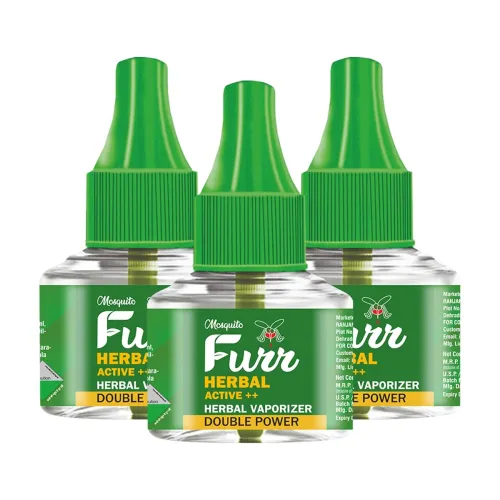 Image of Herbal Active++ Double Power Liquid Mosquito Vaporiser Refill (45ml,Pack of 3)