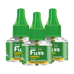Herbal Active++ Double Power Liquid Mosquito Vaporiser Refill (45ml,Pack of 3)
