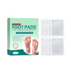 100% Herbal And Gentle Ingredient Detox Foot Pads,Natural Ingredients for Sleep Aid, Pain Relief, Toxin Removal with Bamboo Vinegar and Acupoint Micro-Massage Technology (PACK OF 10)
