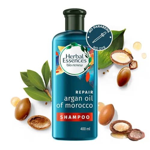 Image of Herbal Essences Moroccan Argan oil Shampoo for Frizz Free, Soft Hair. With Argan Oil for Hair. Paraben Free , 400 ml