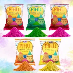 Herbal Gulal Holi Colors Pack of 5 Organic Holi Colours for Holi Celebration 