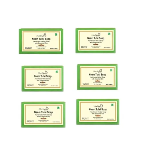 Image of Herbal Neem Tulsi Soap Family pack (6x125g)