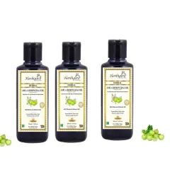 Herbigiri herbal Amla Bhringraj Hair Oil with Bhringraj & Amla Promote Hair Growth (630 ML) (Pack of 3)