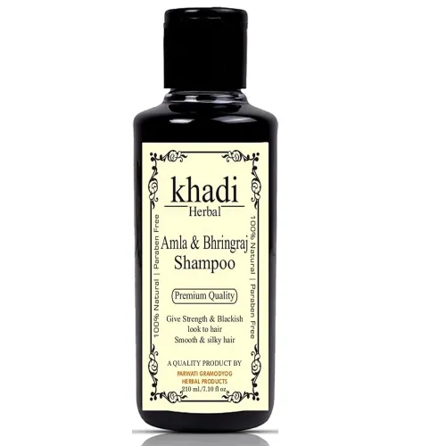 Image of Herbigiri Herbal Amla and Bhringraj Shampoo Strengthens Hair Parabens Free