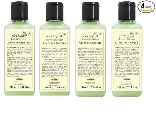 Image of Herbigiri Herbal Green Tea Aloevra Hair Conditioner, 210ml Pack of 4
