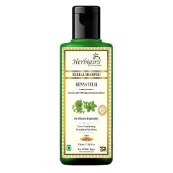 Herbigiri Herbal Henna & Tulsi Shampoo 210ml, Green