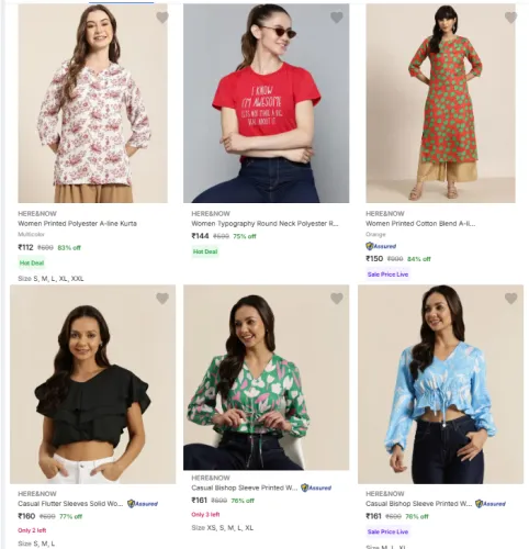 Image of Here & Know Women Clothes Starting @ ₹112