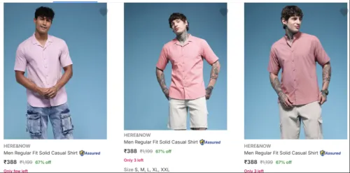 Image of Here Now Casual Shirts Upto 80% Discount