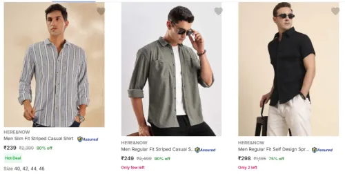Image of Here Now Casual Shirts @ Up to 90% Discount