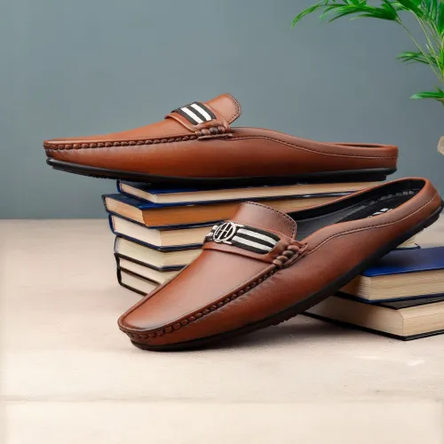 Image of HERE&NOW Men Round Toe Slip-On Horsebit Loafers