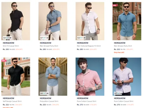 Image of Here&Now Men Shirt Minimum 85% Discount