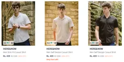 HERE&NOW Men Slim Fit Casual Shirt Starting At ₹439