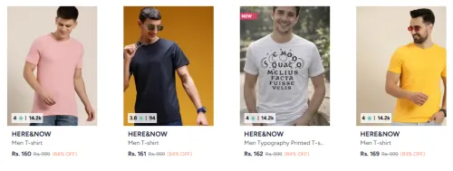 Image of Here & Now Men Tshirt Starting @ ₹160