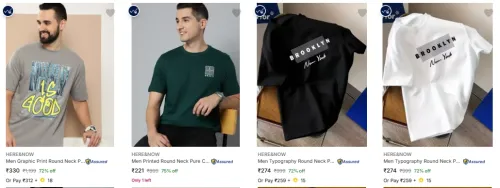 Image of HERE&NOW Men TShirt upto 75% Discount